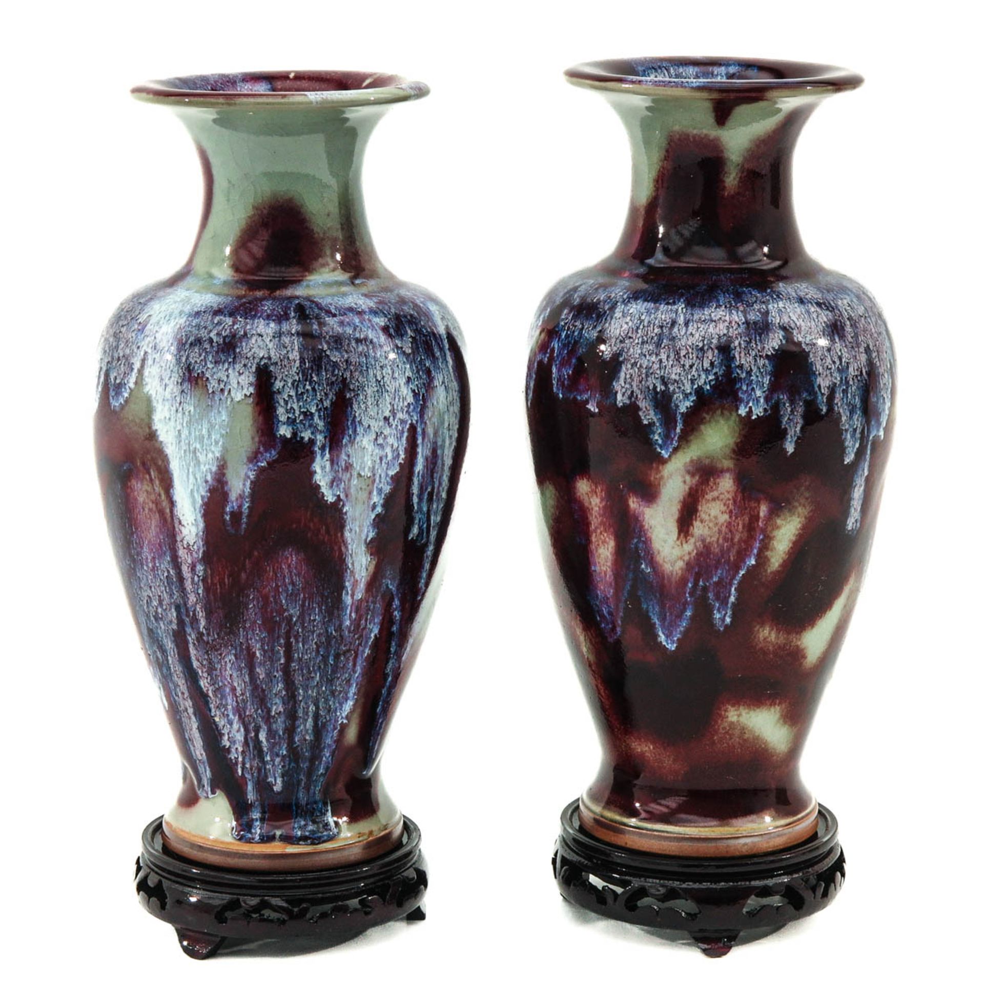 A Pair of Jun Ware Vases