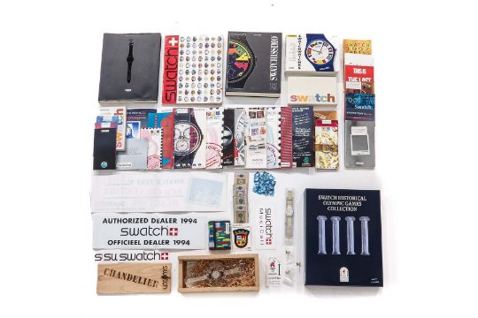 A Collection of Swatch Watches and Booklets - Bild 1 aus 9