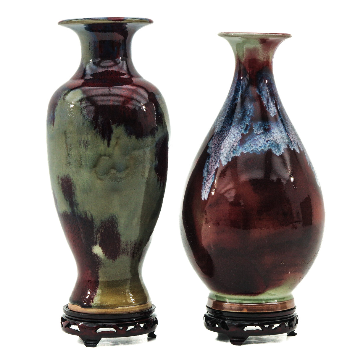 A Lot of 2 Jun Ware Vases - Image 2 of 6