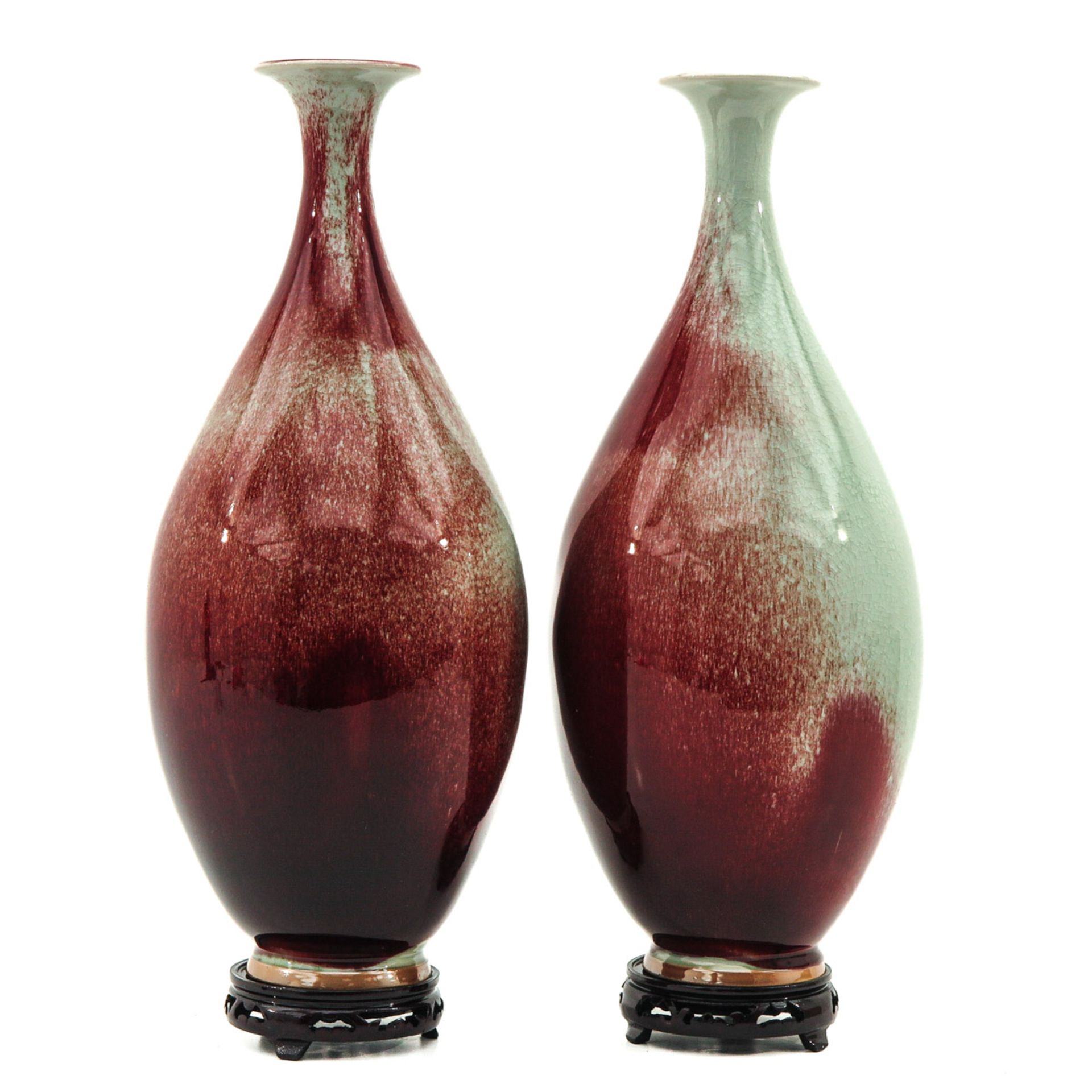 A Pair of Jun Ware Vases - Bild 2 aus 6