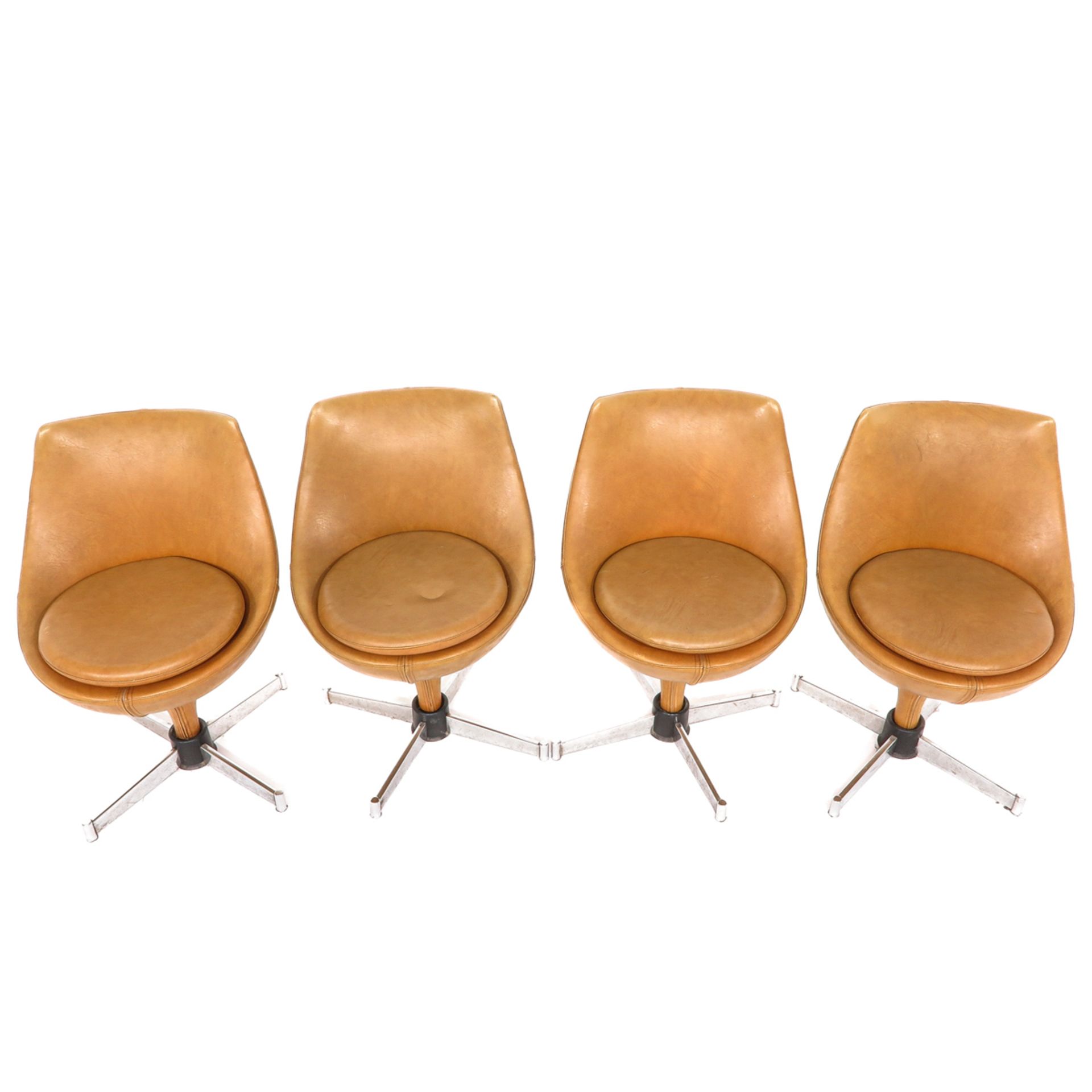 A Set of 4 Pierre Guariche Designer Chairs - Bild 5 aus 10