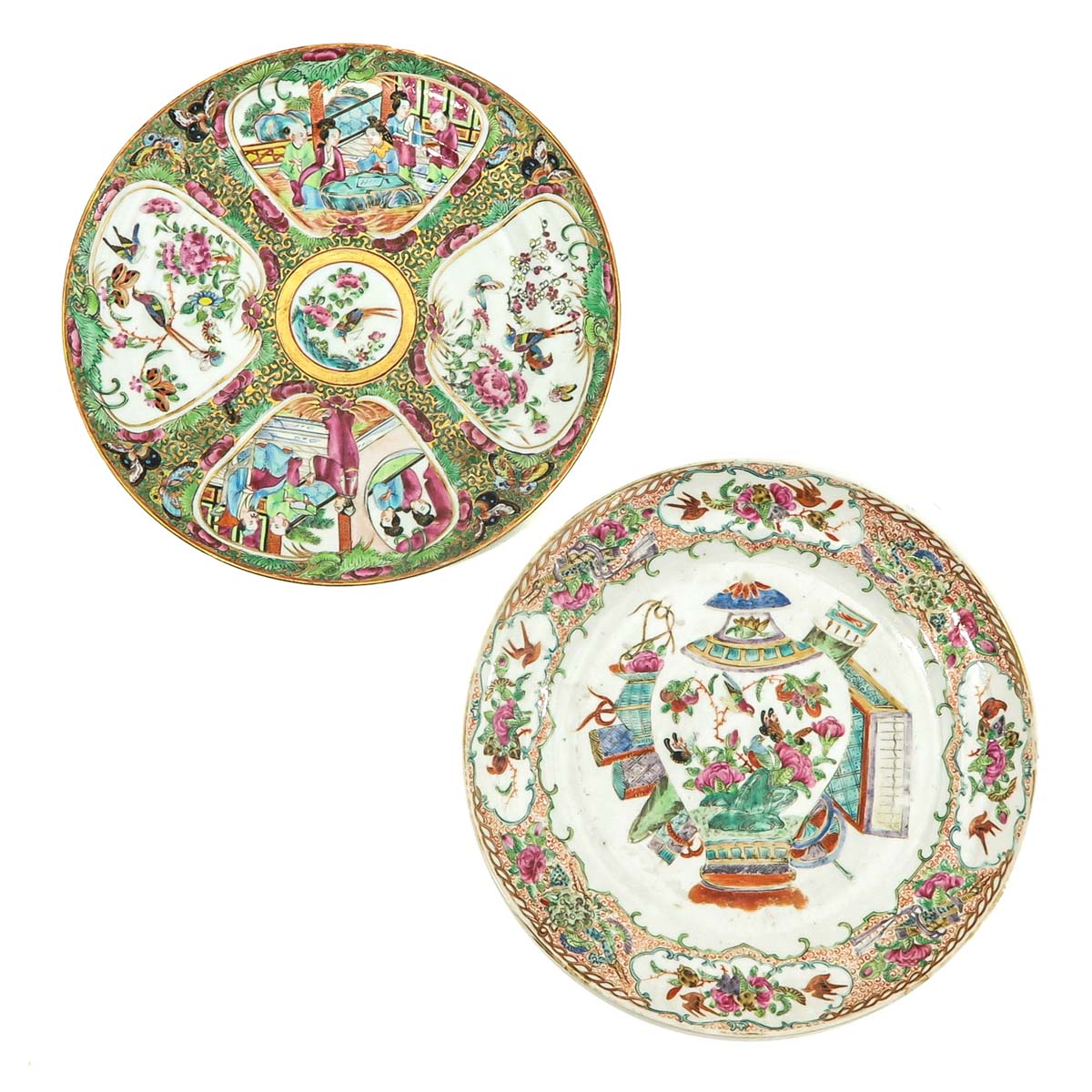 A Collection of 6 Cantonese Plates - Image 3 of 10