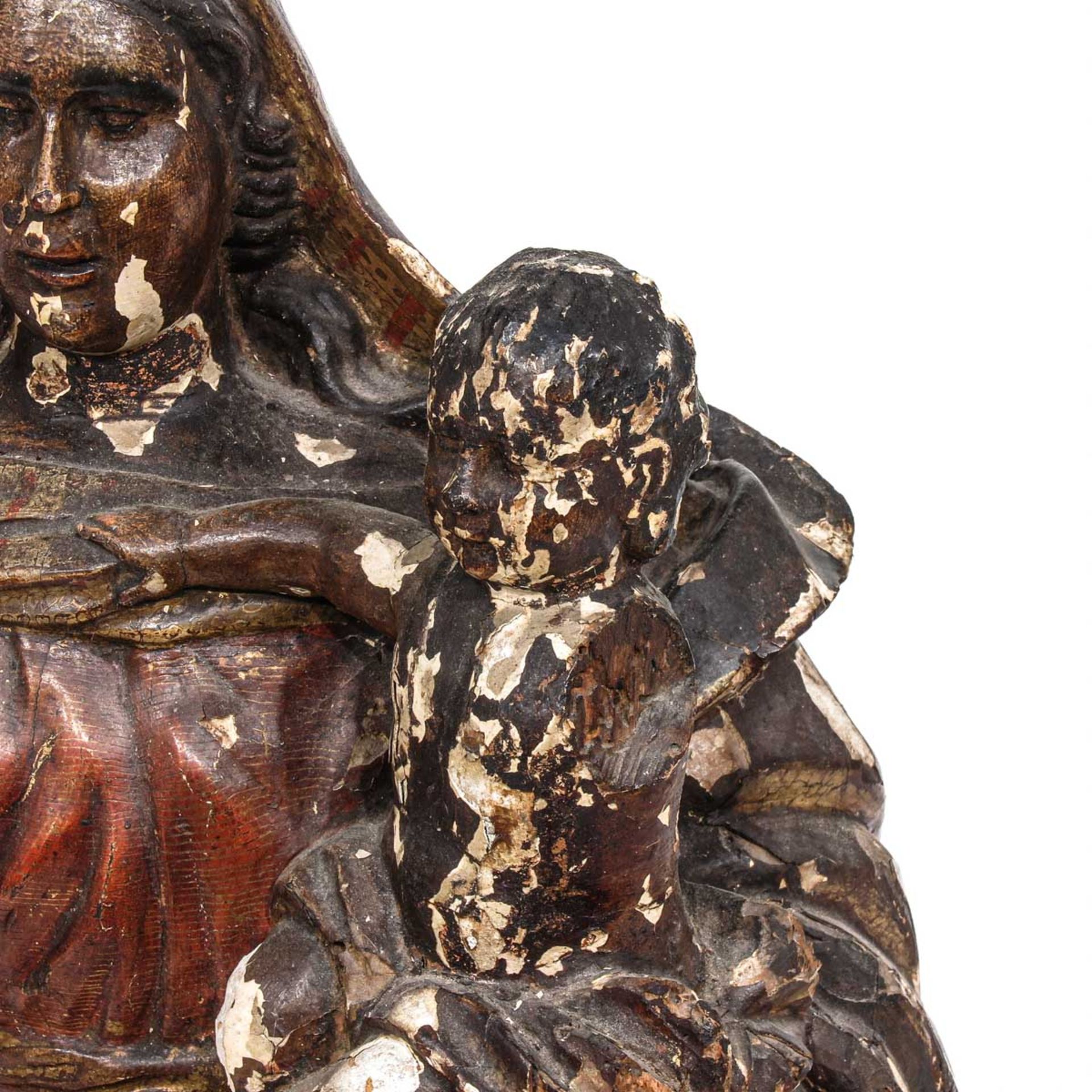 A Wood Sculpture of the Black Madonna - Image 7 of 10