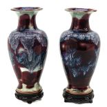 A Pair of Jun Ware Vases