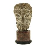 A Sculpture of a Roman Head