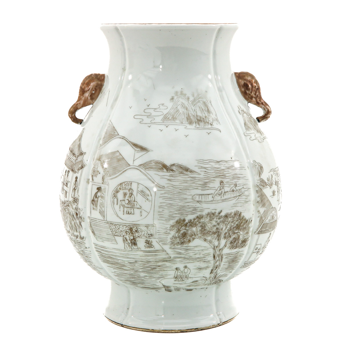 A Landscape decor Hu Vase - Image 3 of 10