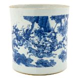 A Blue and White Brush Pot