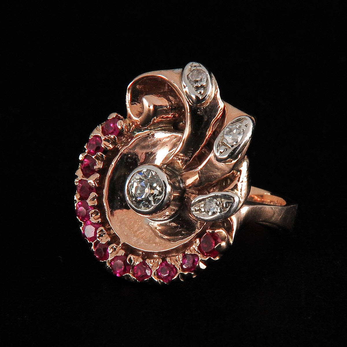 A Ladies Ruby and Diamond Ring