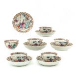 A Series of 6 Cups and Saucers