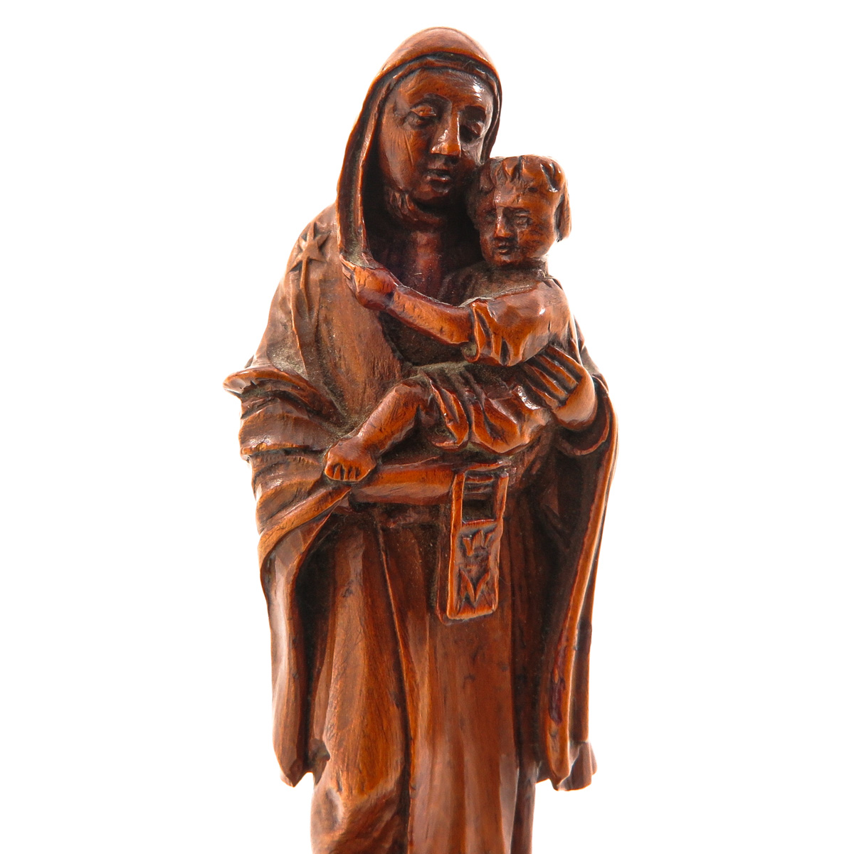 A 17th Century Sculpture of Madonna with Child - Image 7 of 8