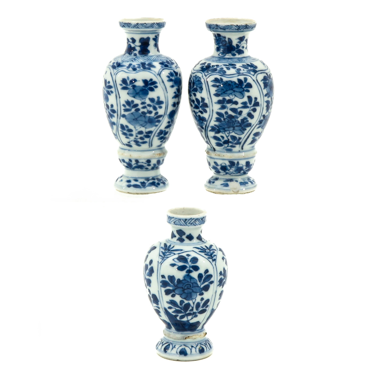 A Collection of 3 Miniature Vases