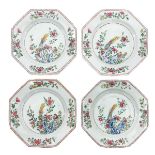 A Series of 4 Famille Rose Plates