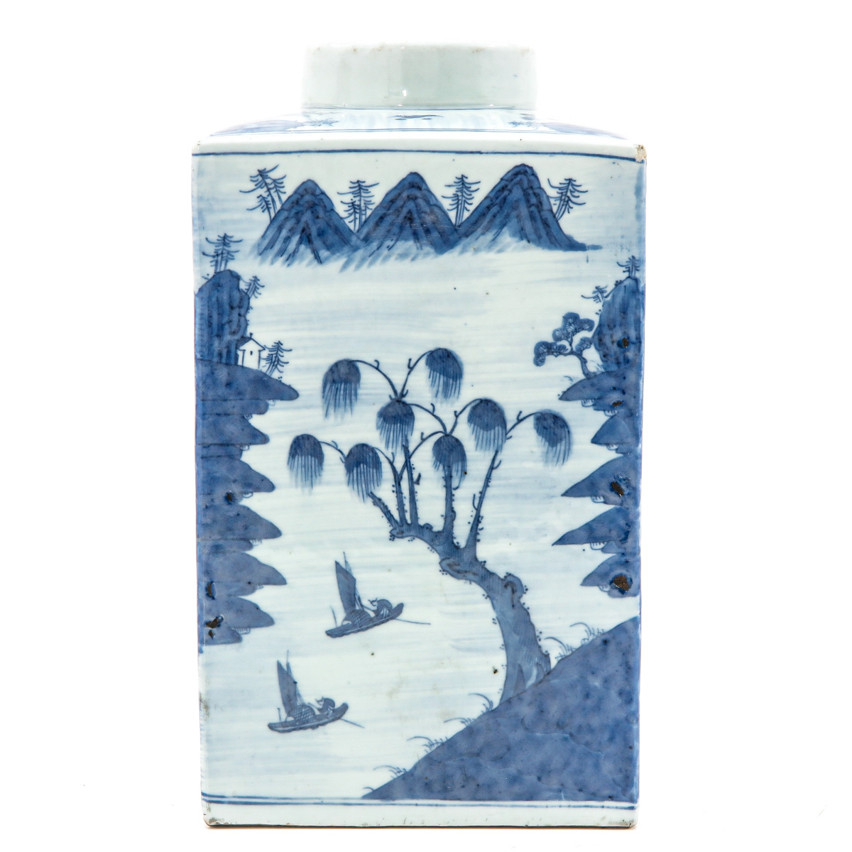 A Square Blue and White Vase - Image 4 of 9