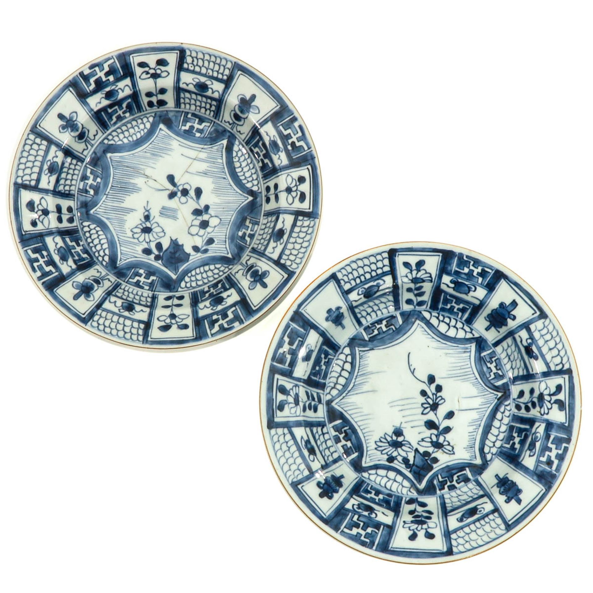 A Series of 6 Blue and White Plates - Bild 6 aus 9