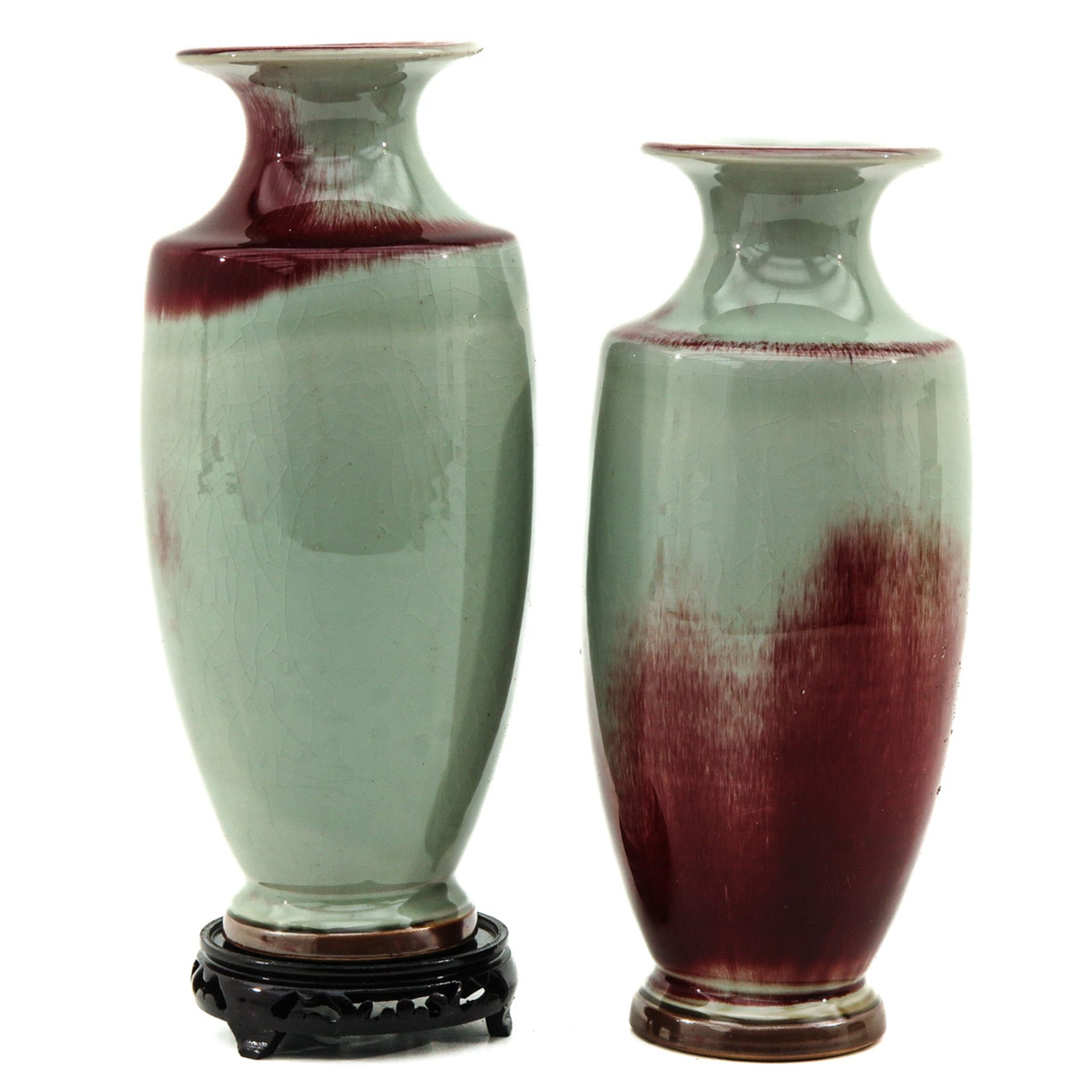 A Pair of Jun Ware Vases - Bild 2 aus 6