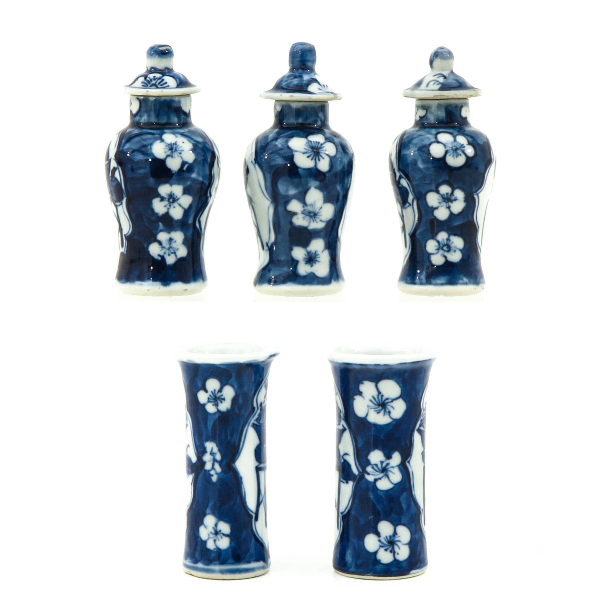 A 5 Piece Miniature Garniture Set - Image 2 of 10