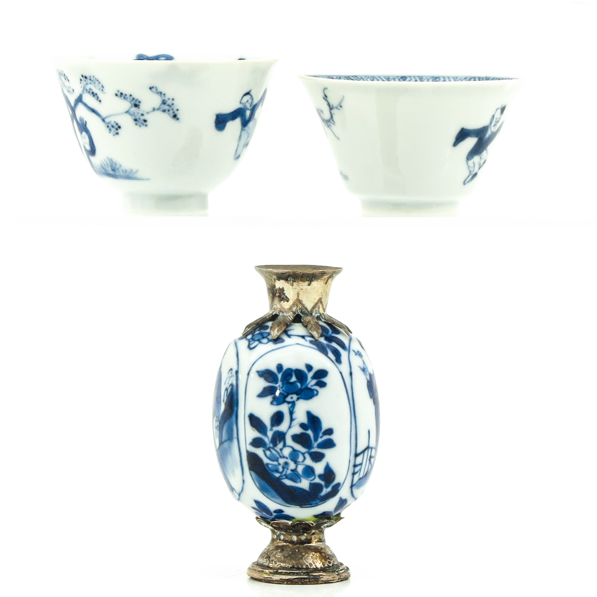 A Miniature Vase and 2 Small Cups - Image 2 of 10