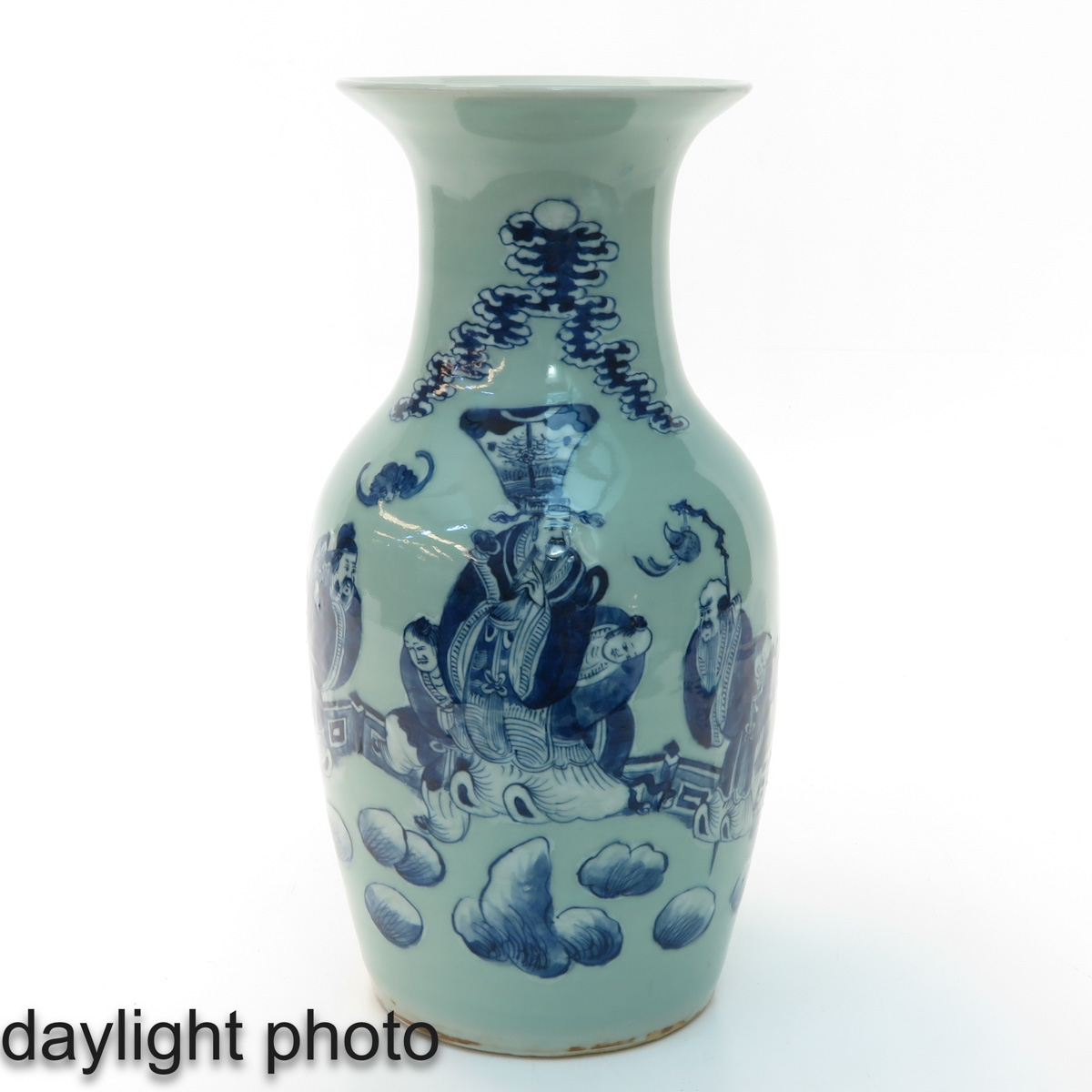 A Celadon and Blue Decor Vase - Image 7 of 9