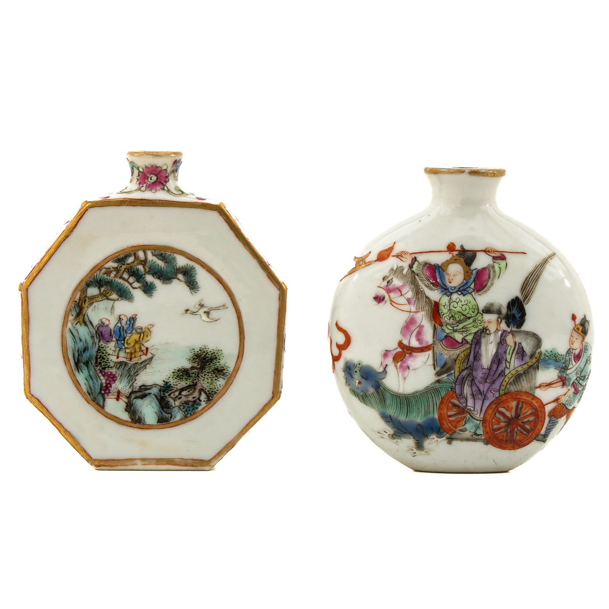 A Lot of 2 Famille Rose Snuff Bottles - Image 3 of 10