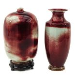 A Lot of 2 Jun Ware Vases