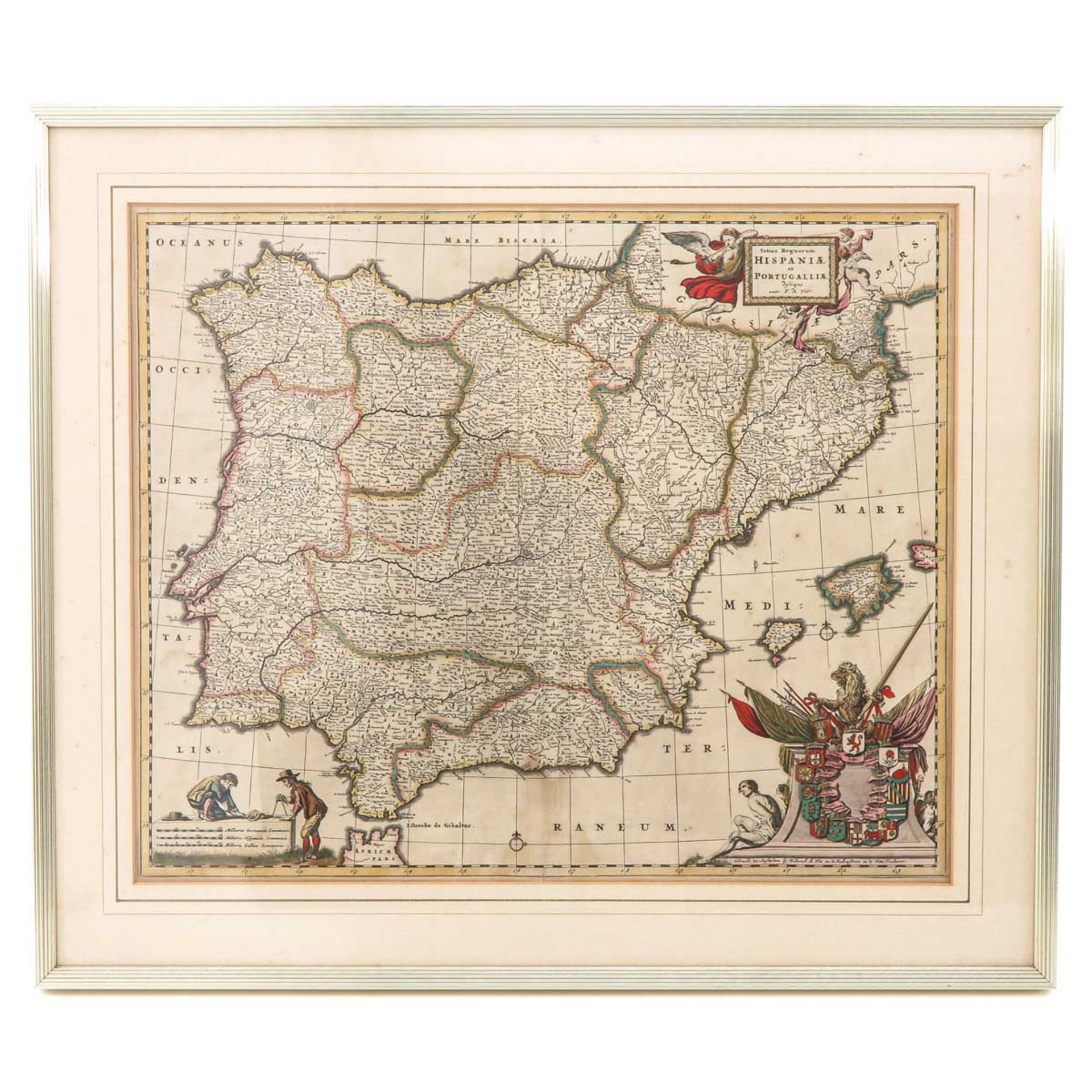 A Map of Portugal and Spain