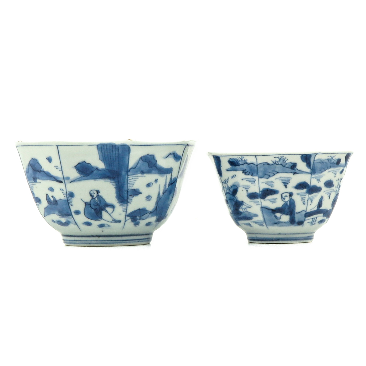 A Lot of 2 Blue and White Cups - Image 4 of 10