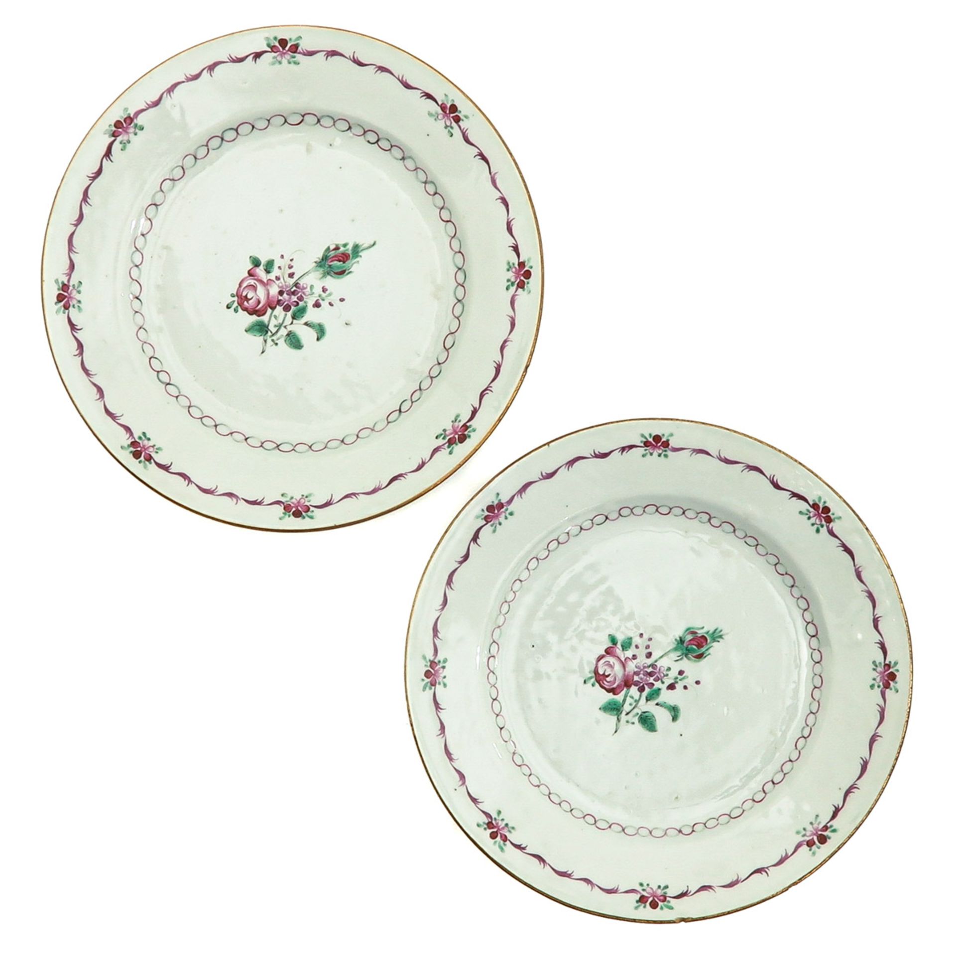 A Series of 4 Famille Rose Plates - Image 3 of 9