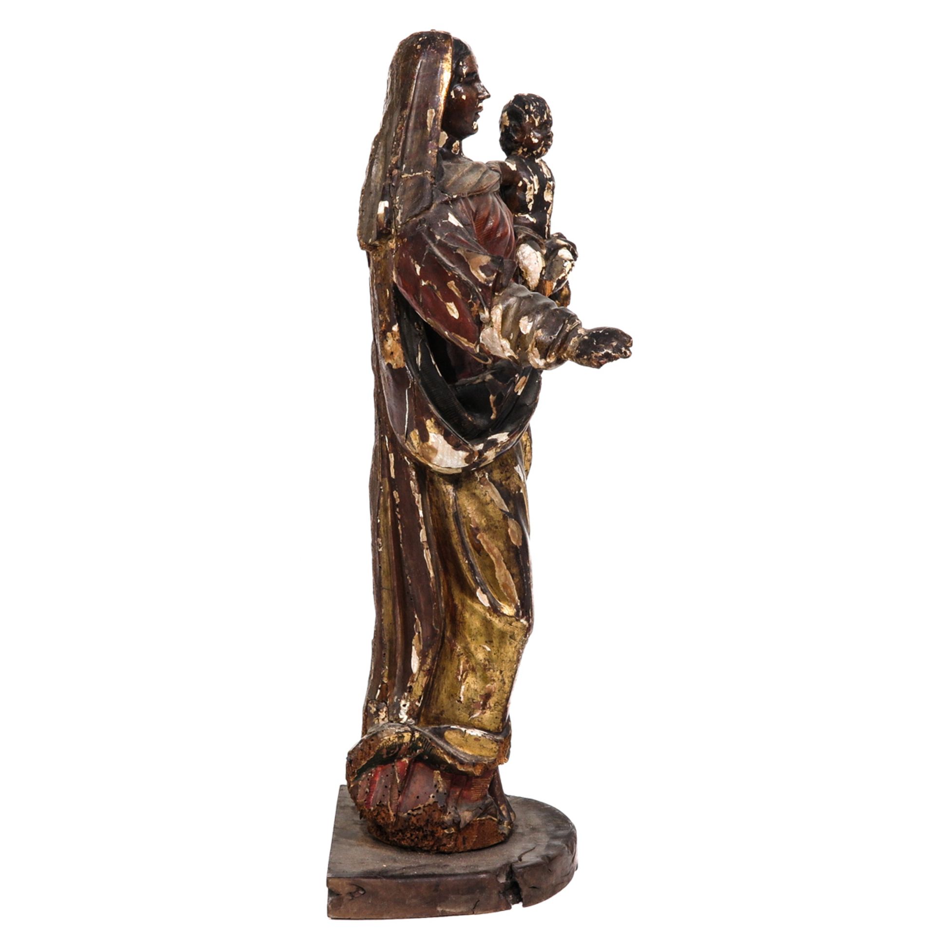 A Wood Sculpture of the Black Madonna - Image 4 of 10