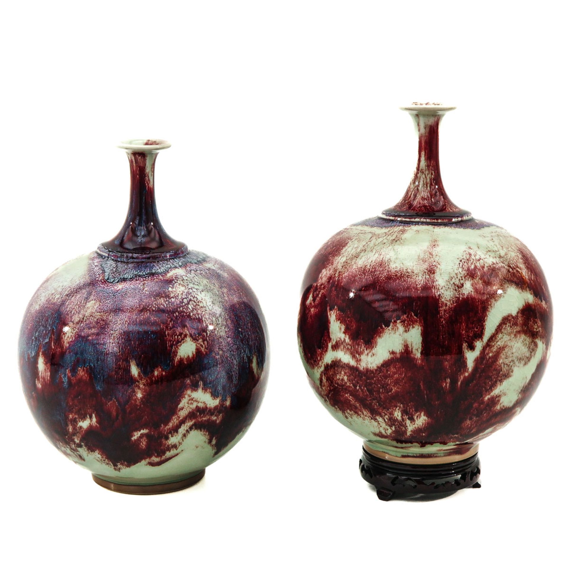 A Pair of Jun Ware Vases