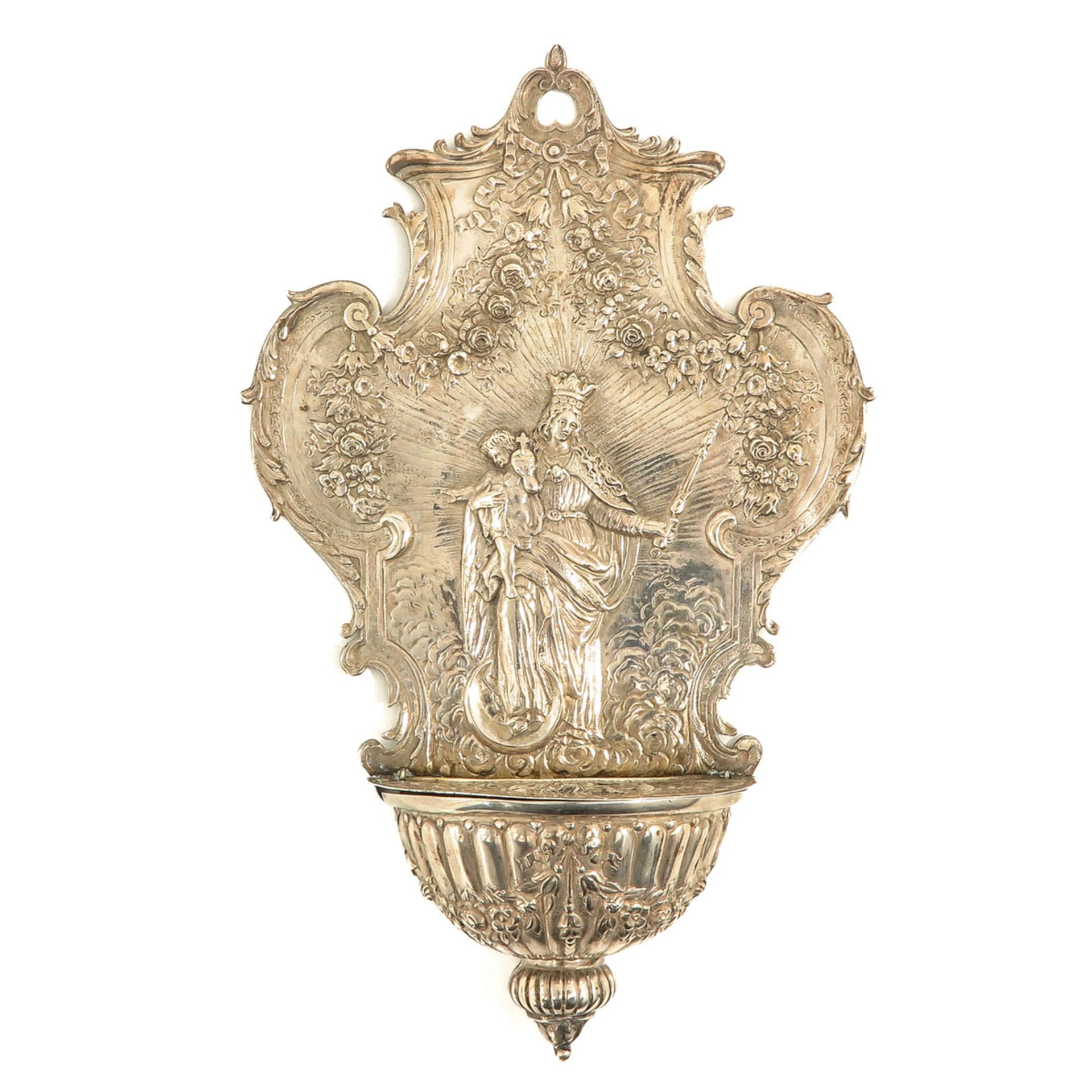 A Silver Holy Water Font