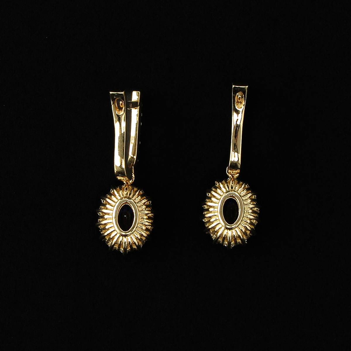 A Pair of Sapphire and Diamond Earrings - Image 2 of 3