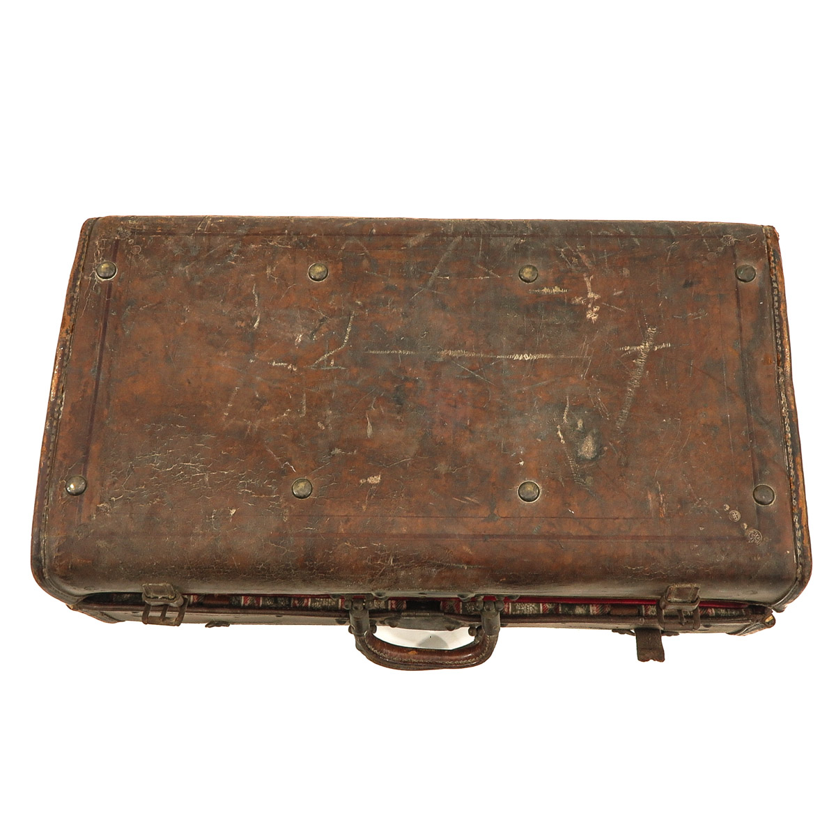 A Leather and Silk Suitcase - Image 7 of 10