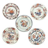 A Collection of 5 Imari Plates