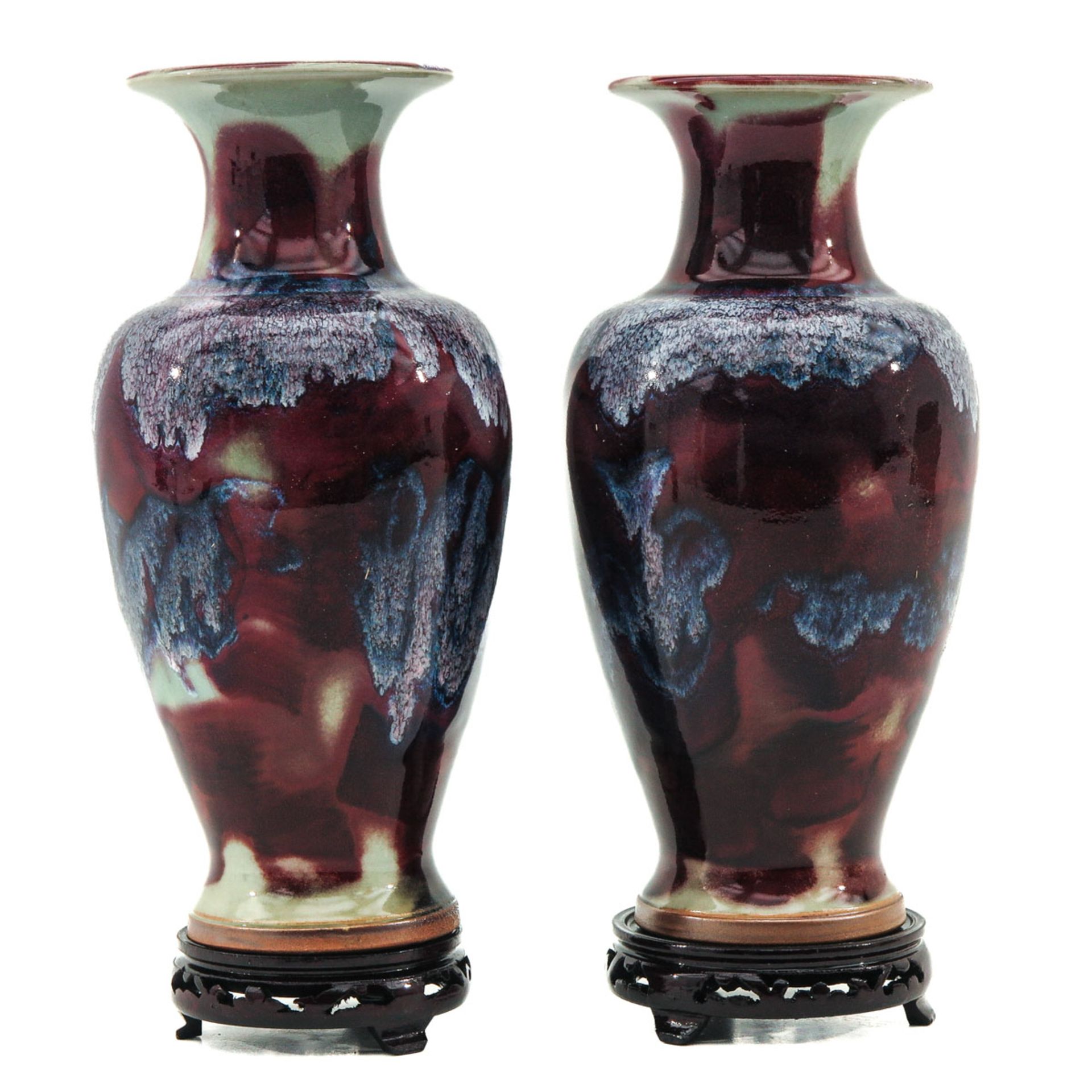 A Pair of Jun Ware Vases - Image 2 of 6