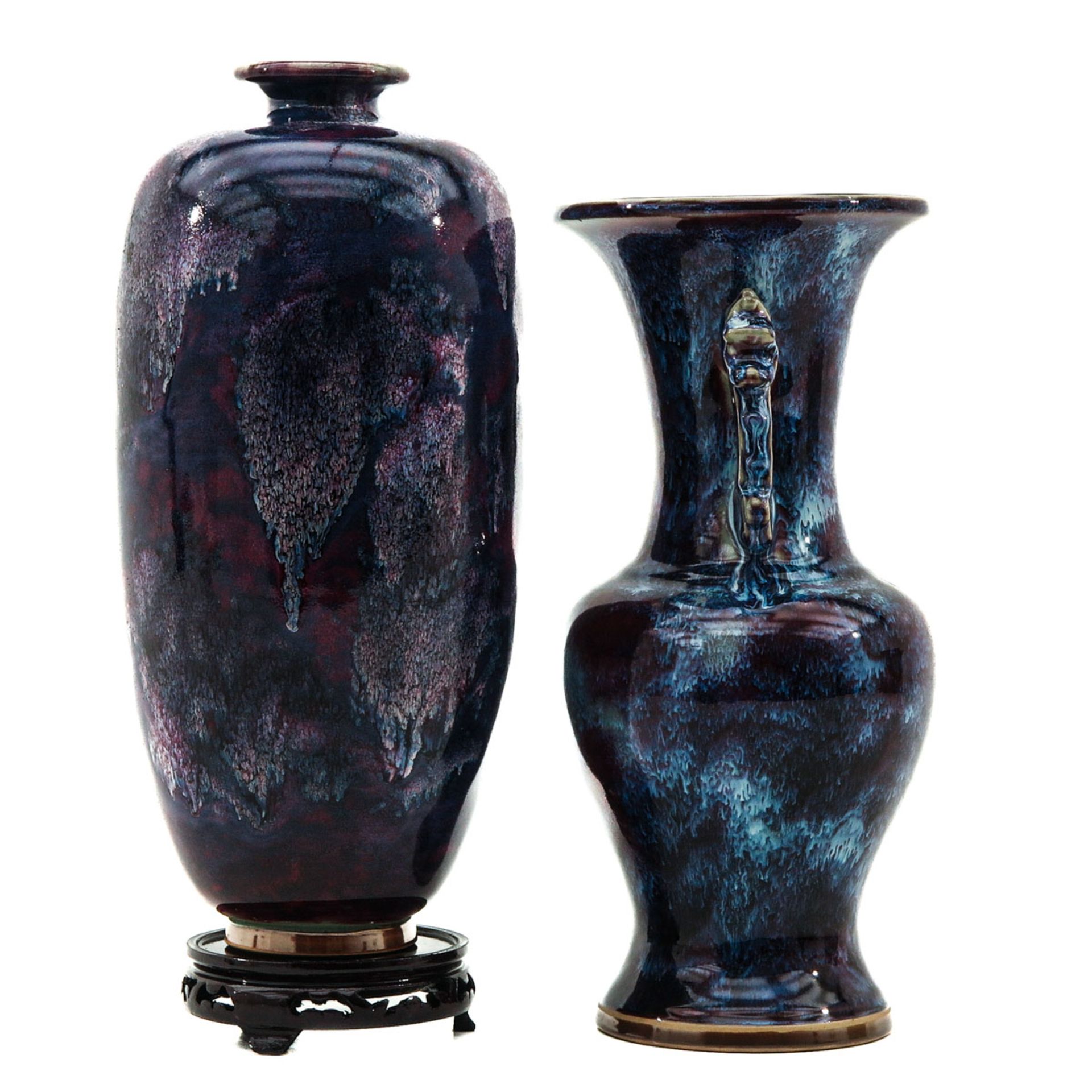 A Lot of 2 Jun Ware Vases - Image 2 of 6