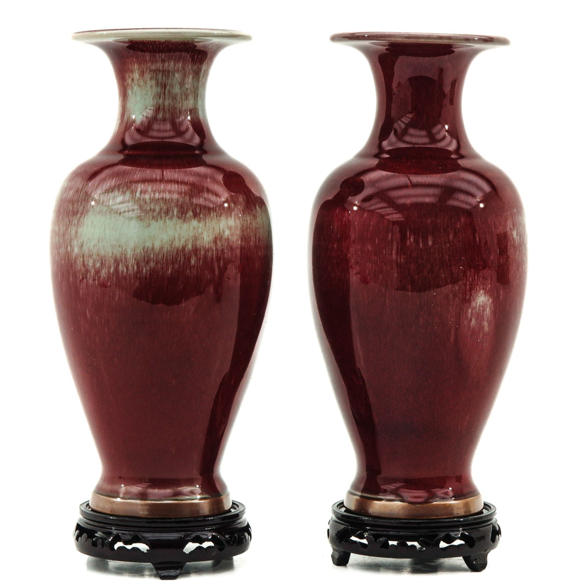 A Pair of Jun Ware Vases - Bild 4 aus 6