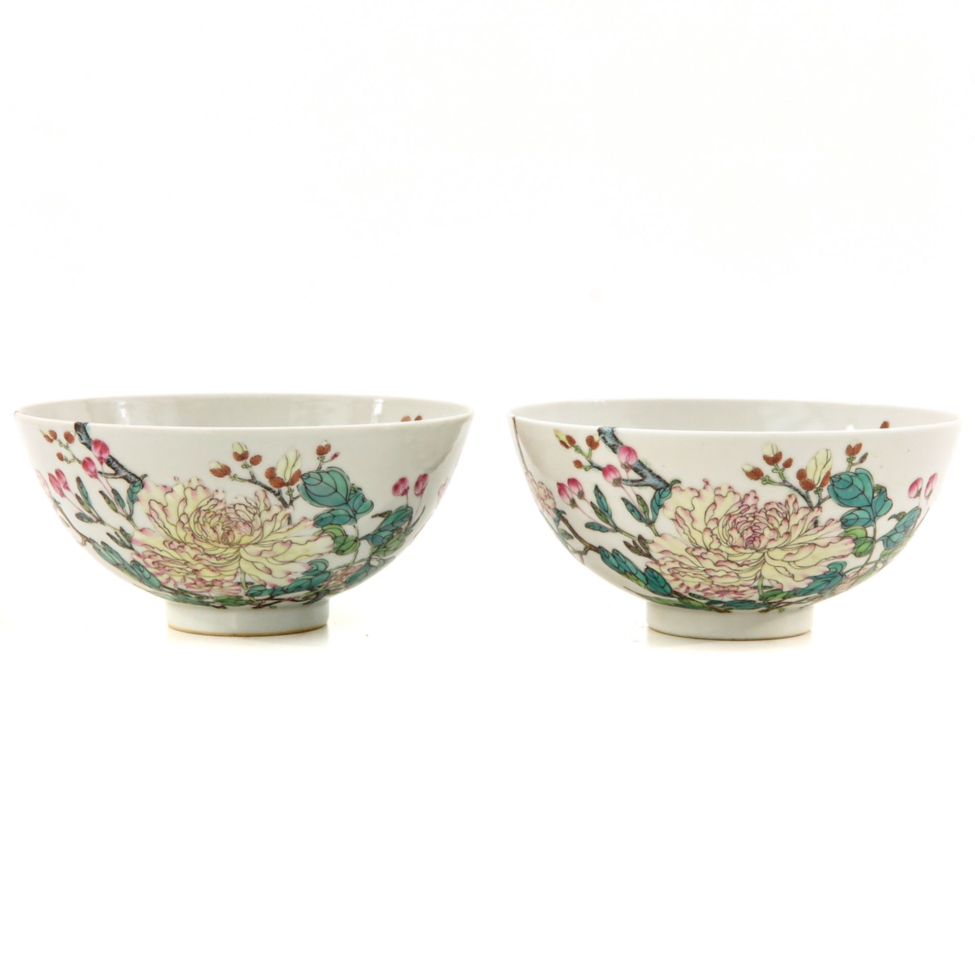 A Pair of Famille Rose Bowls