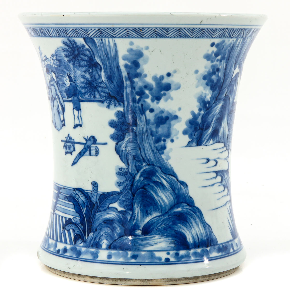 A Blue and White Brush Pot - Image 2 of 10