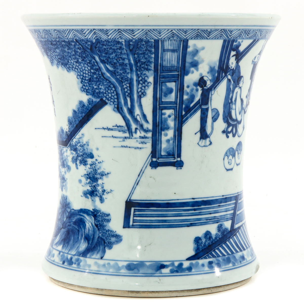 A Blue and White Brush Pot - Image 4 of 10