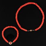 A Red Coral Bracelet and Necklaces