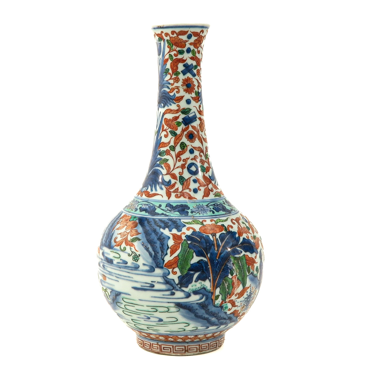 A Polychrome Decor Bottle Vase - Image 4 of 10