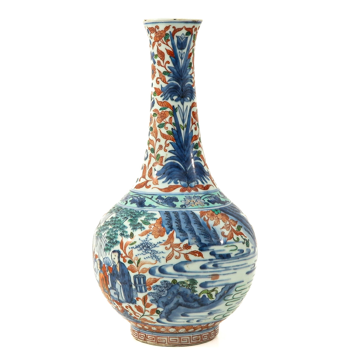A Polychrome Decor Bottle Vase - Image 3 of 10
