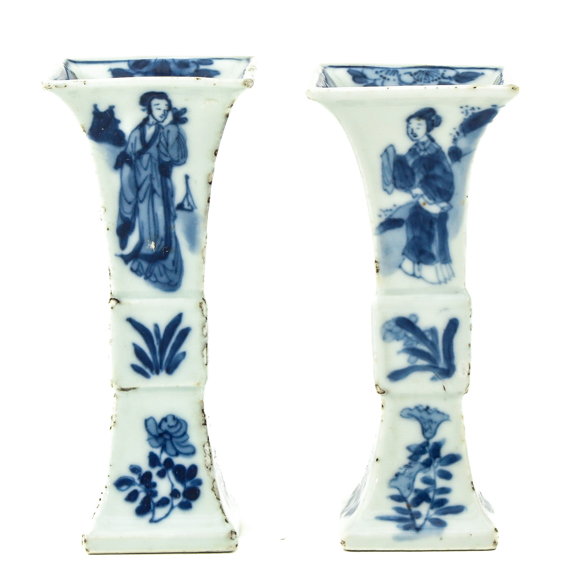 A Pair of Miniature Garniture Vases