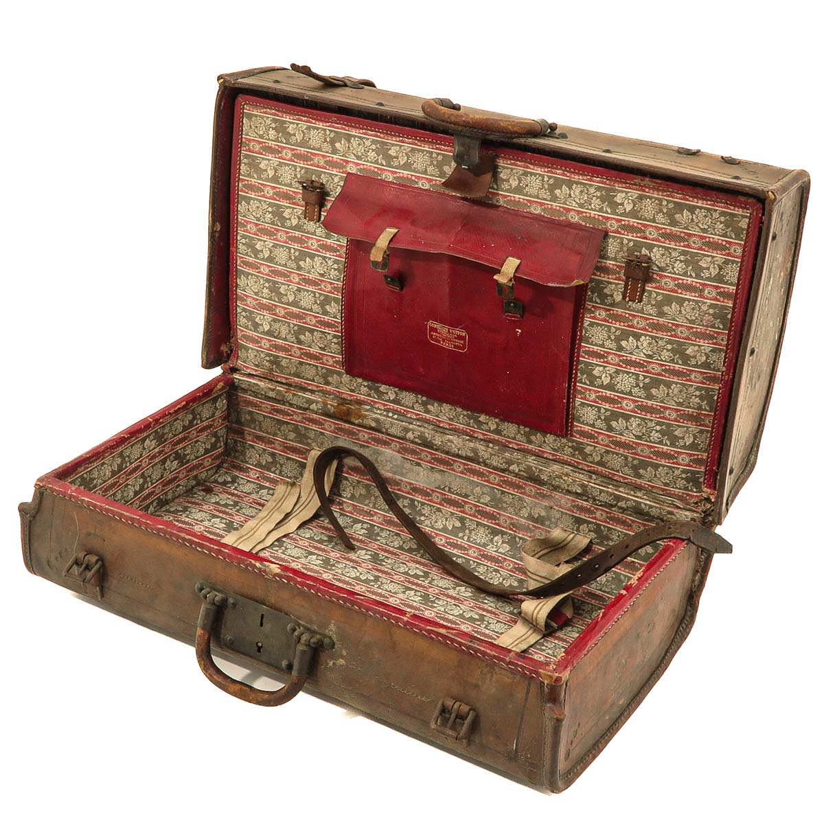 A Leather and Silk Suitcase - Image 9 of 10