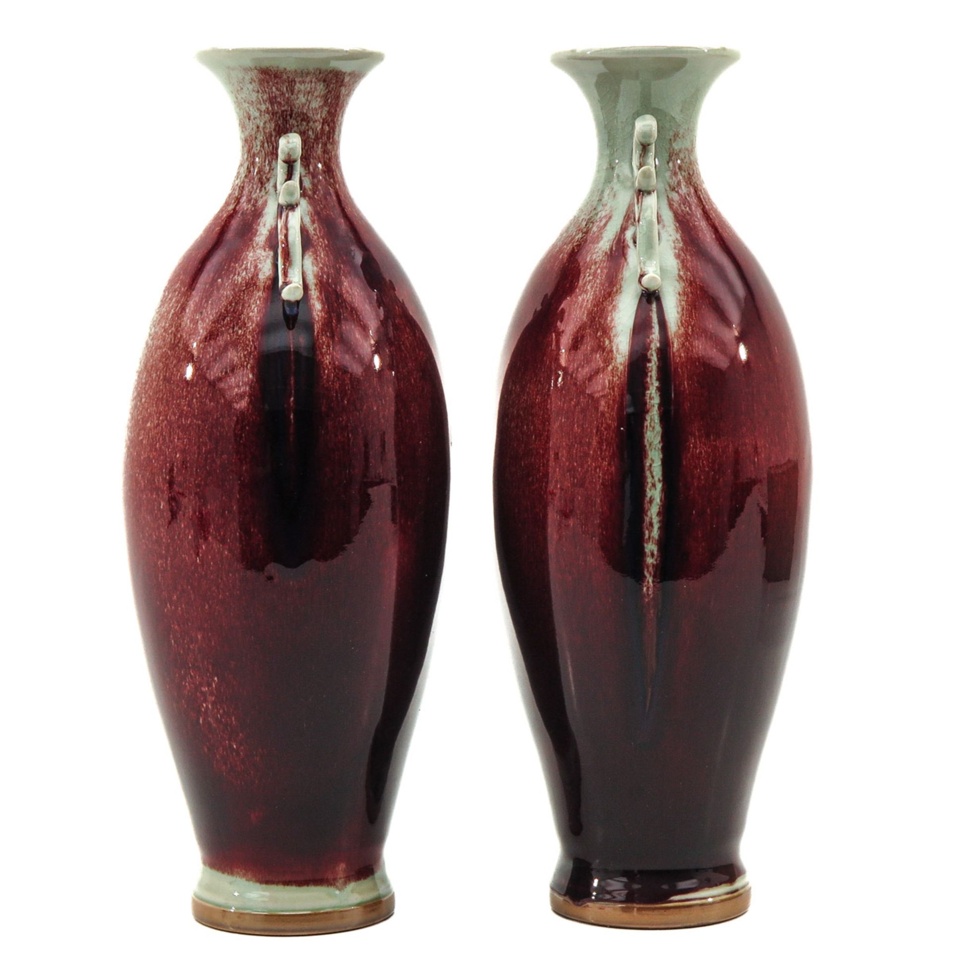 A Pair of Jun Ware Vases - Bild 4 aus 6