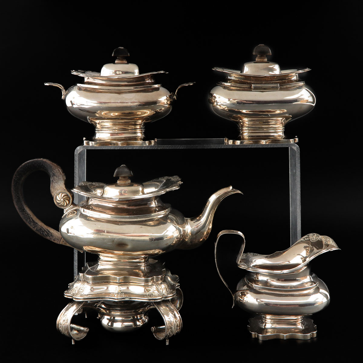 A 4 Piece Dutch Silver Service - Image 3 of 10