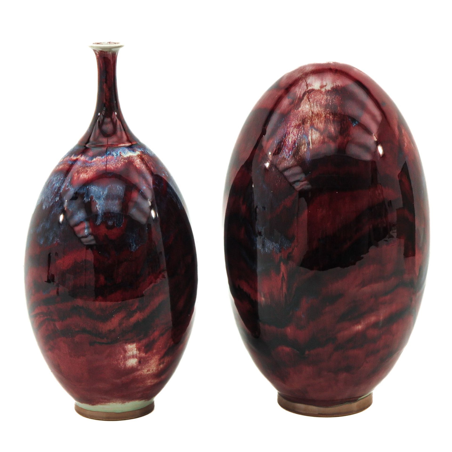 A Jun Ware Vase and Sculpture