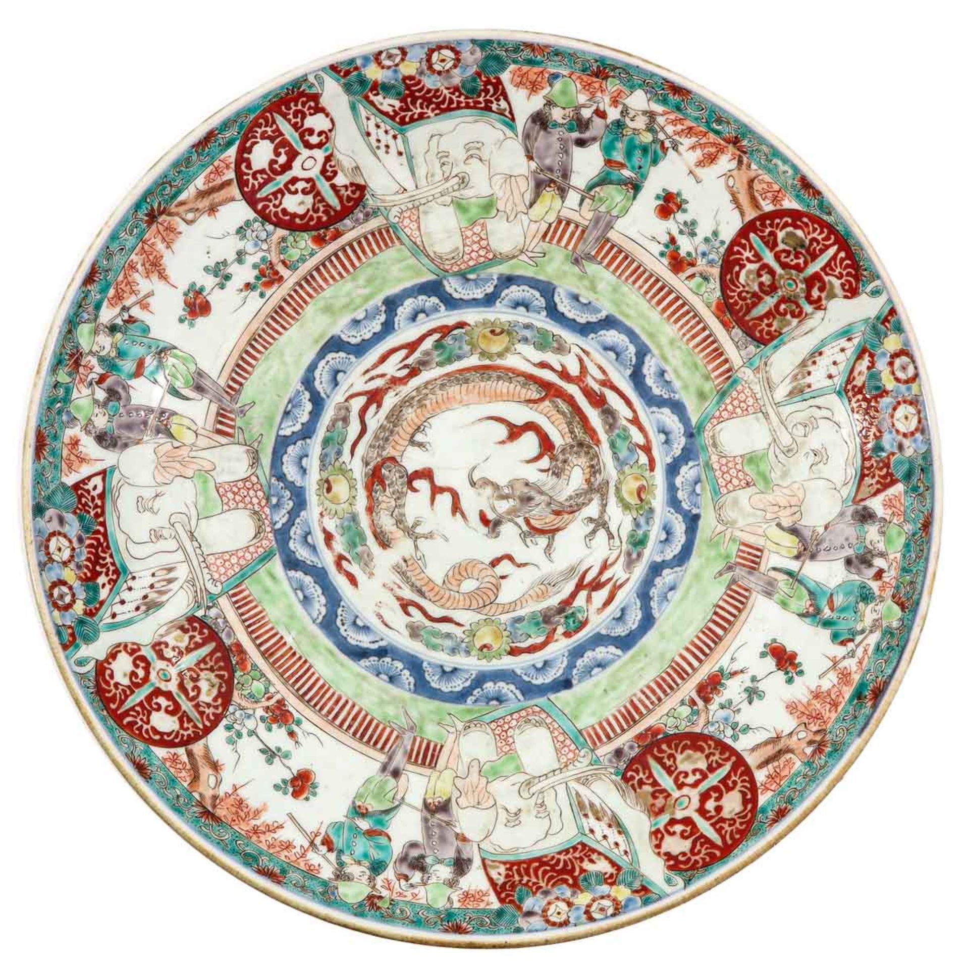 A Polychrome Decor Charger