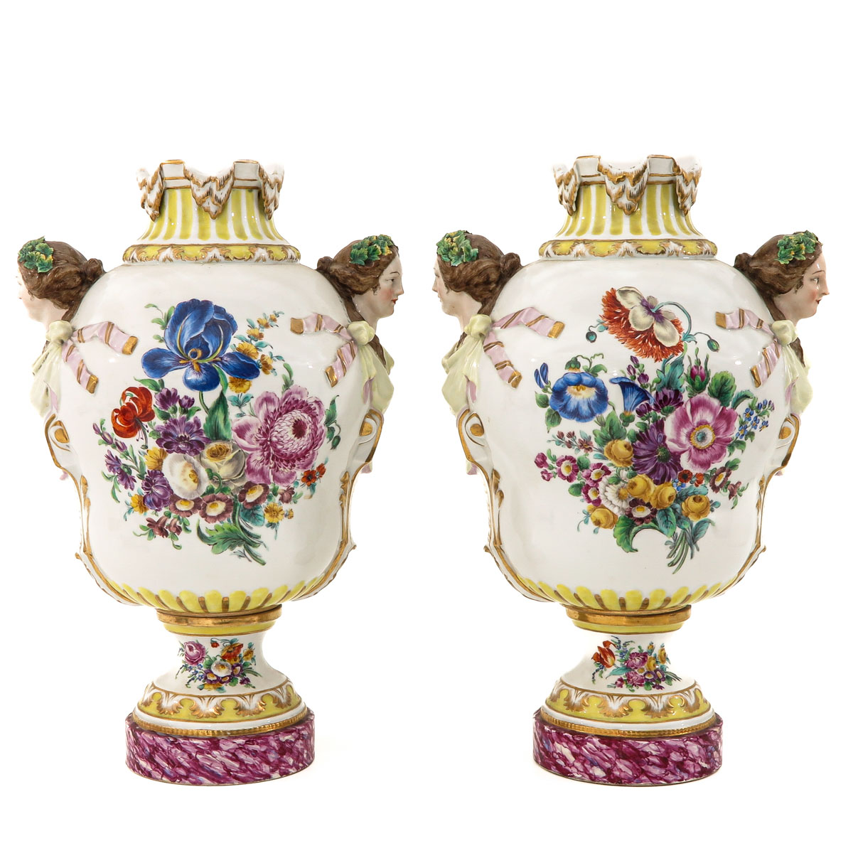 A Pair of Meissen Vases - Image 3 of 10