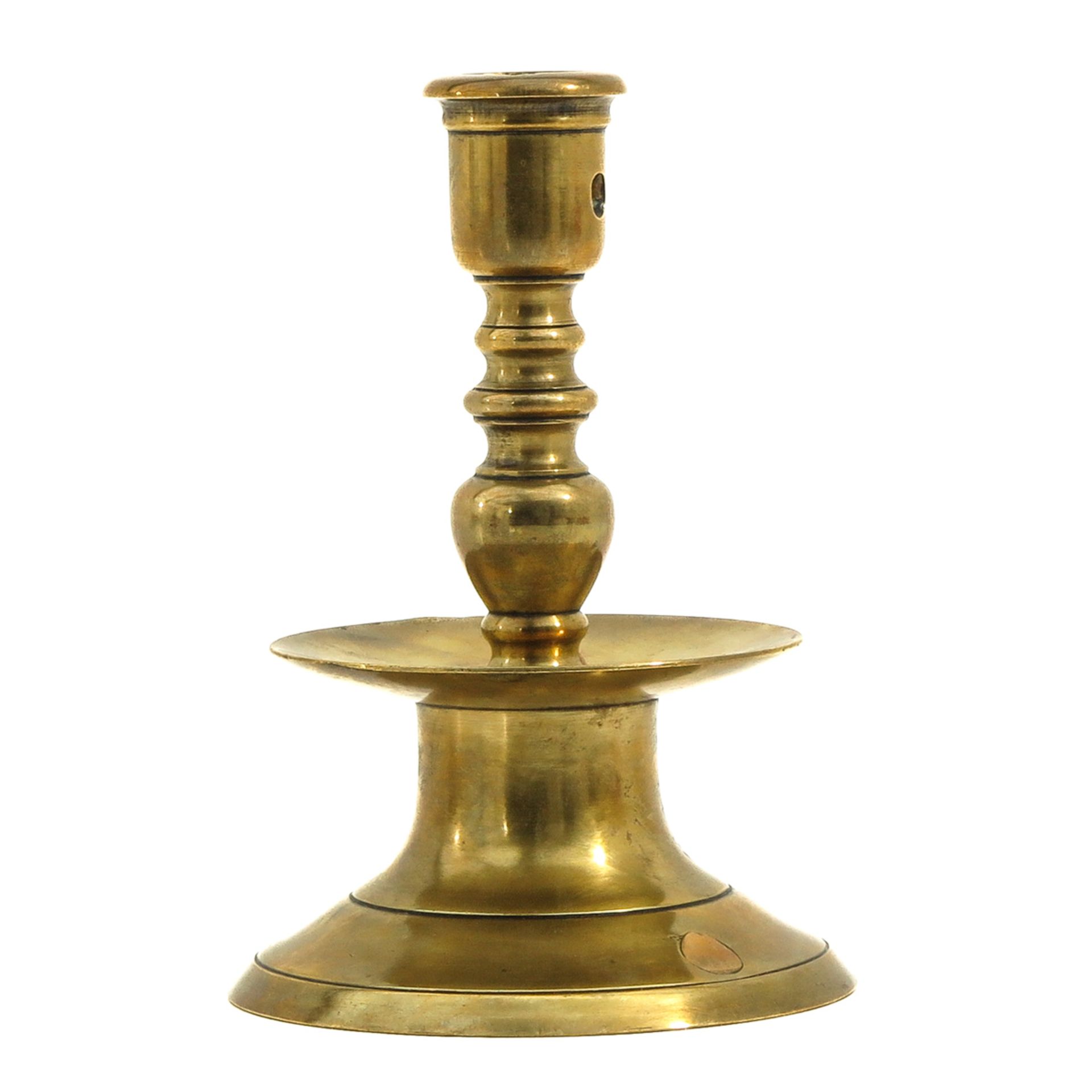 A 19th Century Bronze Candlestick - Bild 4 aus 8